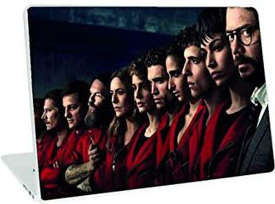 Galaxsia Money Heist D2 Vinyl Laptop Skin/Sticker/Cover/Decal Compatible vinyl Laptop Skin Compatible for 14 inch(Theme: Movies)