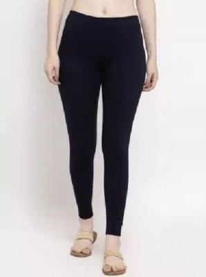 Seeds Premium Fashion Western Wear Legging(Dark Blue, Solid)