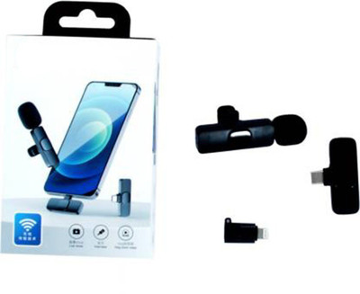 Clubics K8 Wireless Mic for Youtube Type C Collar Mic Supported Android/IOS Mic Microphone