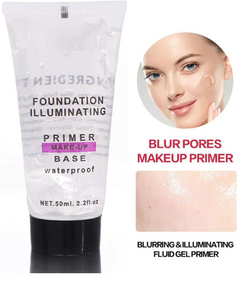 KAIASHA New Face Primer for Face makeup Illuminating Face Makeup Base Water Proof  Primer  - 50 ml(TRANSPARENT)