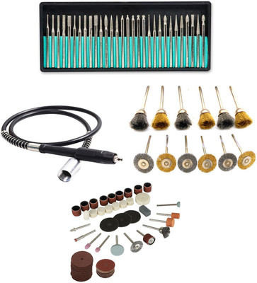 Digital Craft 12Pc Wire Brush Grinder Shaft 30Pc Diamond Burs 105Pc Rotary Tool Set Rotary Tool(3.2 mm)