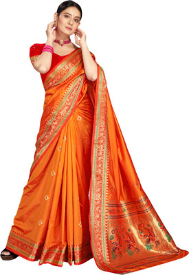 59% OFF on M.S.RETAIL Woven Paithani Silk Blend Saree(Gold) 59% OFF on M.S.RETAIL Woven Paithani Silk Blend Saree(Gold)