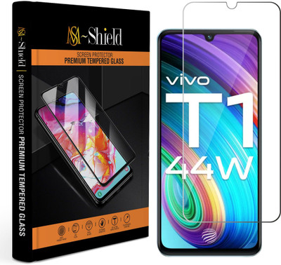MS-Shield Edge To Edge Tempered Glass for Vivo T1 44W(Pack of 1)