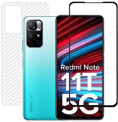 HOBBYTRONICS Front and Back Screen Guard for Redmi Note 11T(Pack of 1)