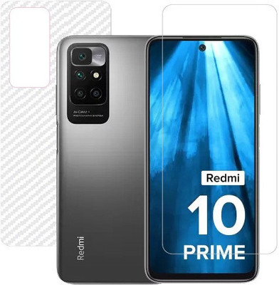 HOBBYTRONICS Front and Back Screen Guard for Redmi 10 Prime(Pack of 1)
