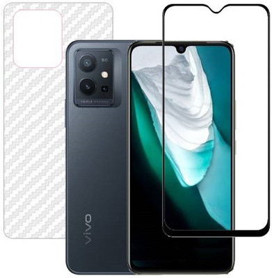 HOBBYTRONICS Front and Back Screen Guard for Vivo T1(Pack of 1)