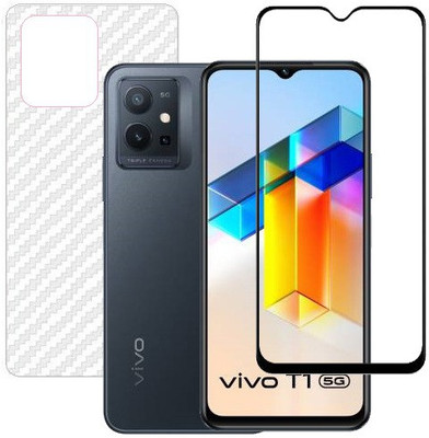 HOBBYTRONICS Front and Back Screen Guard for Vivo T1(Pack of 1)
