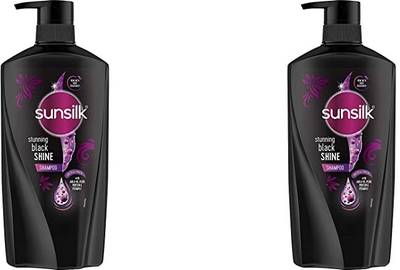 SUNSILK STUNNING ACTIV MIX BLACK SHINE SHAMPOO 650 ML X 2