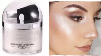 tanvi27 Powder Makeup Face Highlight Brighten Shimmer Make For Professional Look Highlighter(SILVER)