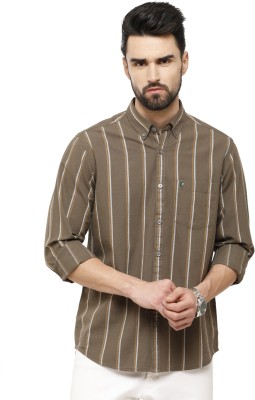 CAVALLO BY LINEN CLUB Men Striped Casual Brown Shirt