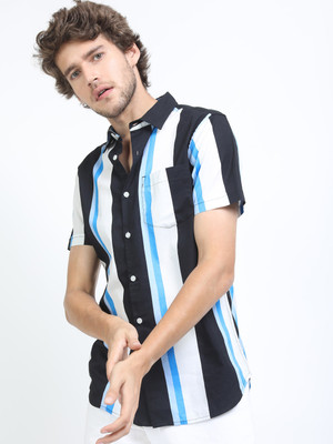 KETCH Men Striped Casual Multicolor Shirt