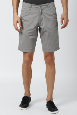 VAN HEUSEN Solid Men Grey Regular Shorts