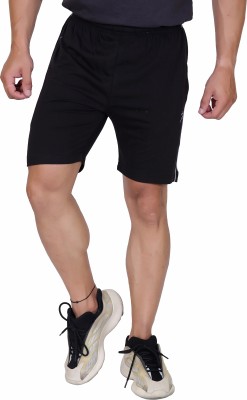 axys Solid Men Dark Blue Gym Shorts