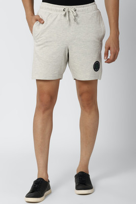 VAN HEUSEN Self Design Men Grey Regular Shorts