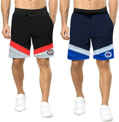 Plus91 Striped Men Multicolor Regular Shorts