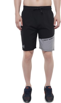 Xohy Color Block Men Black Bermuda Shorts