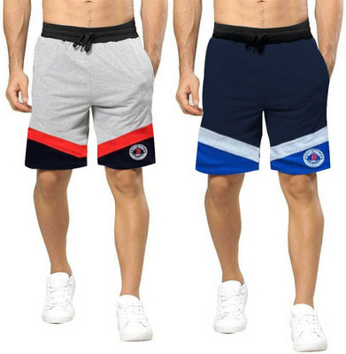 Plus91 Striped Men Multicolor Regular Shorts
