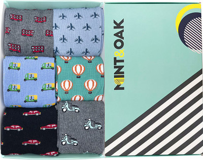 Mint and Oak Men Printed Ankle Length(Pack of 6)