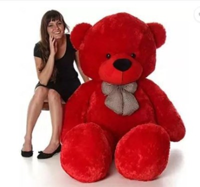 Pocketfriendly 4 Feet Very Cute Long Soft Hugable Teddy Bear Best For Gift - 121cm  - 121 cm(Red)