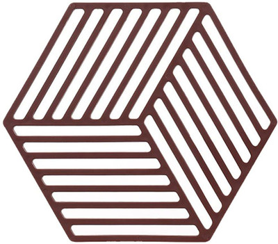 SYGA Cut Corner Pack of 6 Table Placemat(Brown, Silicone)