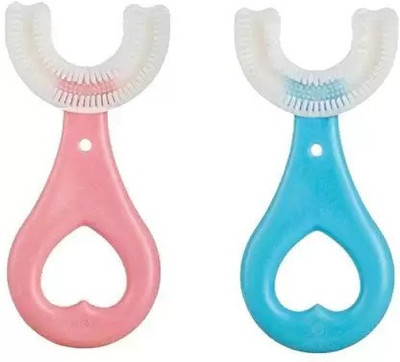 SERULA Children Infant Toothbrush 360 Degree U-shaped For 2-6 Years Ultra Soft Toothbrush(Pack of 2)
