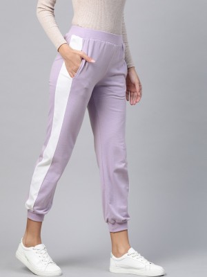 LAABHA Colorblock Women Purple Track Pants