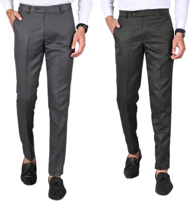 MANCREW Slim Fit Men Multicolor Trousers