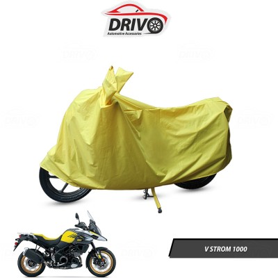 Drivo Waterproof Two Wheeler Cover for Suzuki(V Strom 1000, Yellow)