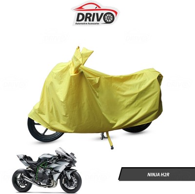 Drivo Waterproof Two Wheeler Cover for Kawasaki(Ninja H2R, Yellow)