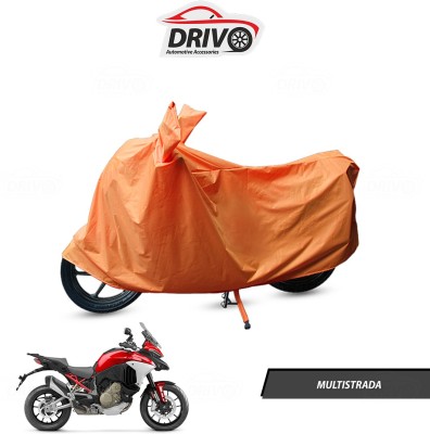 Drivo Waterproof Two Wheeler Cover for Ducati(Multistrada, Orange)