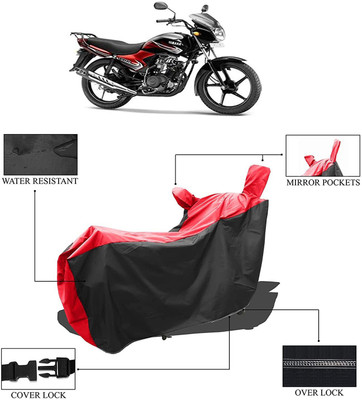 KEDIT Two Wheeler Cover for Yamaha(YBR 125, Red, Black)
