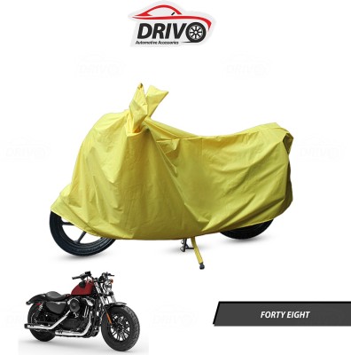 Drivo Waterproof Two Wheeler Cover for Harley Davidson(Forty Eight, Yellow)