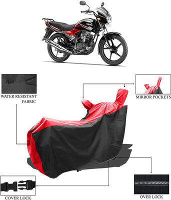 KEDIT Two Wheeler Cover for Yamaha(YBR 110, Red, Black)