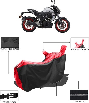 KEDIT Two Wheeler Cover for Yamaha(MT 15, Red, Black)