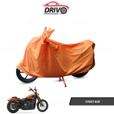 Drivo Waterproof Two Wheeler Cover for Harley Davidson(Street Bob, Orange)