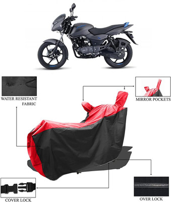 KEDIT Two Wheeler Cover for Bajaj(Pulsar 125 Neon, Red, Black)