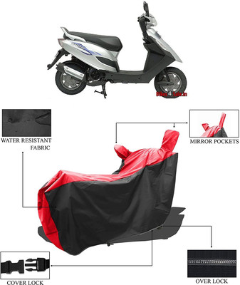 KEDIT Two Wheeler Cover for Bajaj(Kristal, Red, Black)