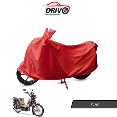 Drivo Waterproof Two Wheeler Cover for TVS(XL 100, Red)