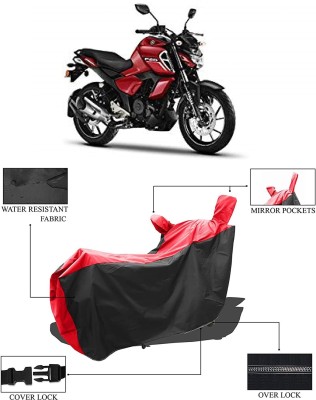 KEDIT Two Wheeler Cover for Yamaha(FZS-FI V3 BS6, Red, Black)