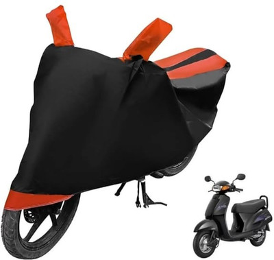 Mdstar Waterproof Two Wheeler Cover for Suzuki(Activa, Black, Red)
