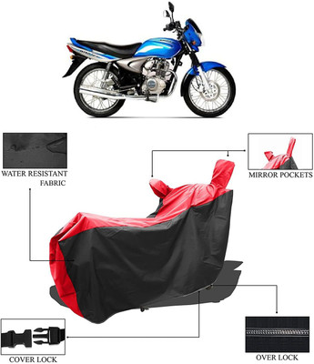 KEDIT Two Wheeler Cover for Bajaj(Wind 125, Red, Black)