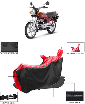 KEDIT Two Wheeler Cover for Bajaj(Boxer, Red, Black)