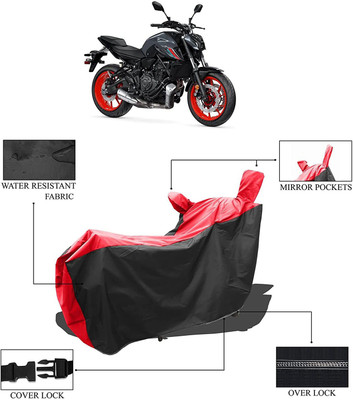 KEDIT Two Wheeler Cover for Yamaha(MT 07, Red, Black)