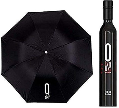 SARASI Windproof Double Layer Umbrella In Wine Bottle For For Rain/Sun[Pack 1, Black] Umbrella(Black)