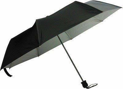 H HADDU Round Handle 3 Fold Sun Protection Umbrella,Chata,Chatri Umbrella(Black)