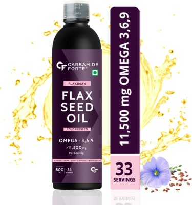CF Cold Pressed Flax Seed Oil with 11500mg Omega 3 6 9 for weight loss(500 ml)