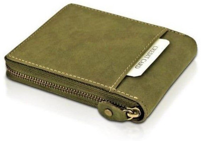 GH Men Trendy, Evening/Party Green Genuine Leather Wallet(6 Card Slots)