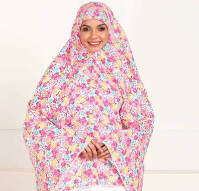 A ONE TRADERS SPL (NAMAZ) HIJAB 100 CM Cotton Blend Printed Abaya
