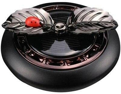 Cloudsale Colonge Diffuser Car Aroma Diffuser Air Freshener Perfume Solar Power Dashboard Leaf style Decoration With Perfume(Black)(1 Units)