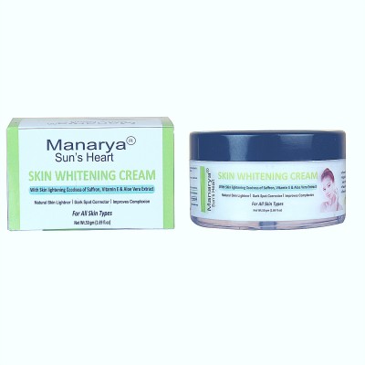 Manarya Sun's Heart Saffron Anti Aging Skin Whitening Cream, Anti wrinkles & Fine lines(50 g)